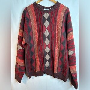 Irvine Park Vintage Multicolor Acrylic Geometric Sweater Size XL